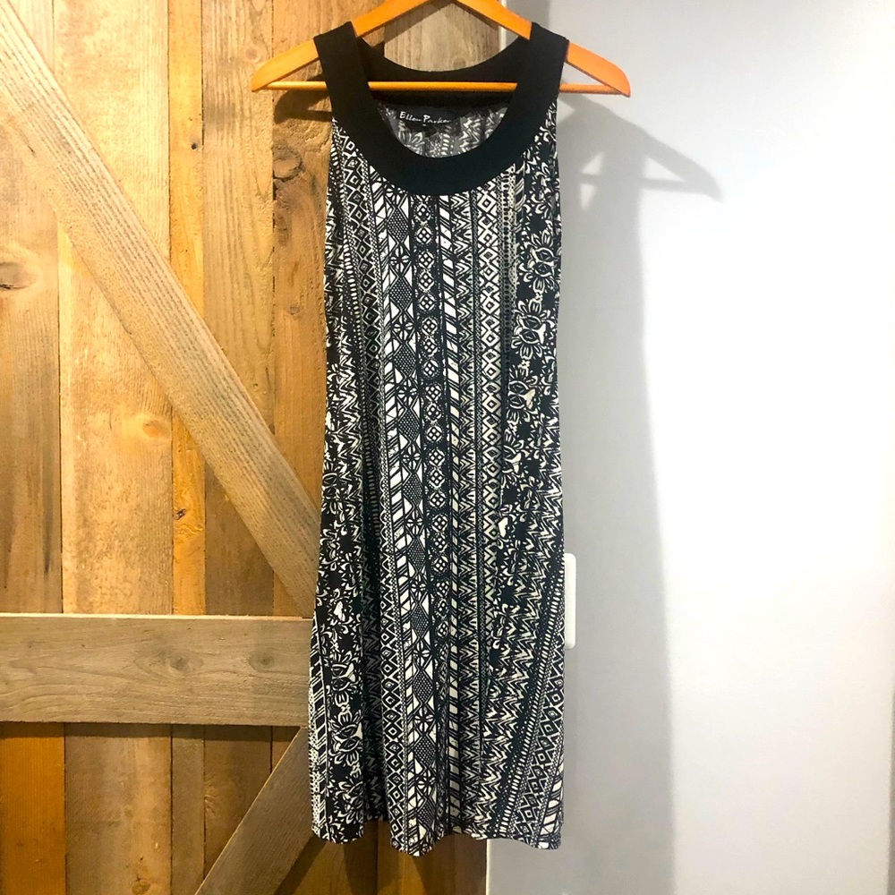 Ellen Parker midi tribal dress size small EUC